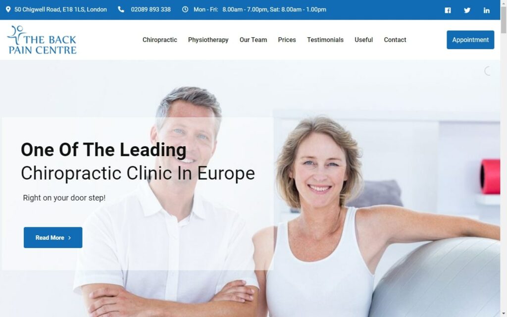 The Back Pain Centre' Homepage