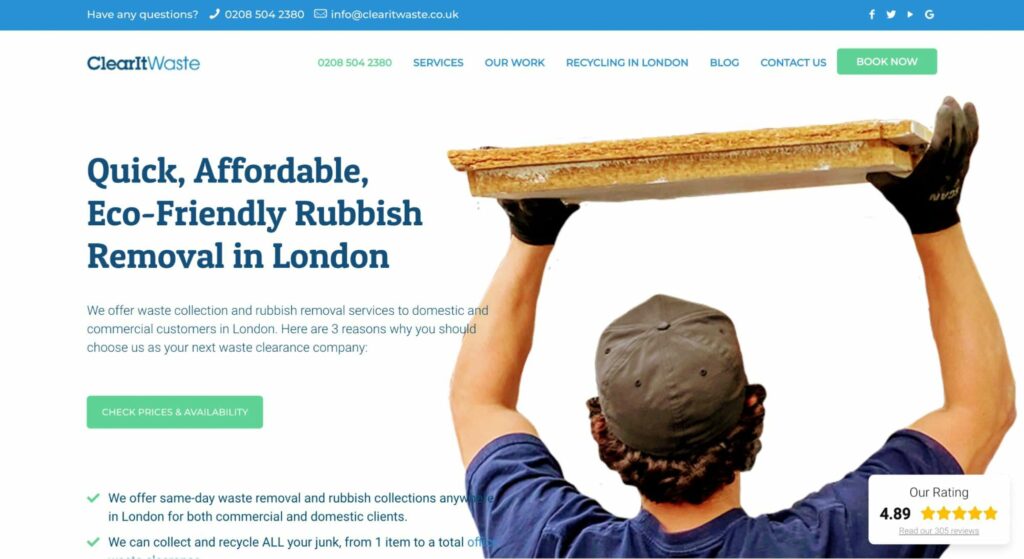 Clear It Waste' Homepage