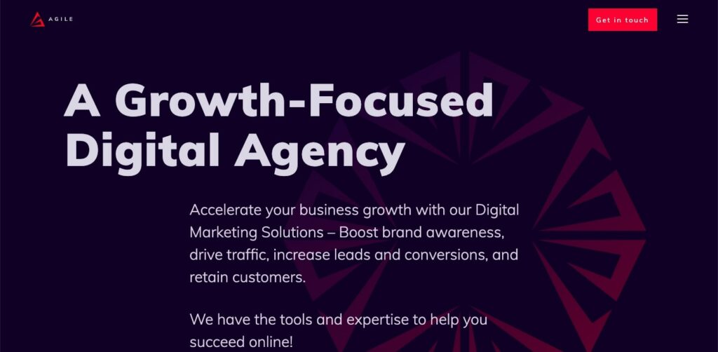 Agile Digital Agency's Homepage