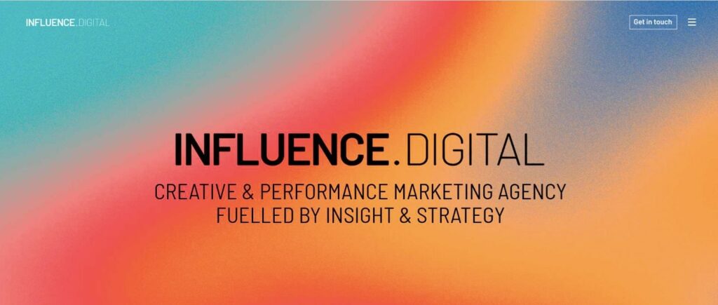 Influence Digital's Homepage